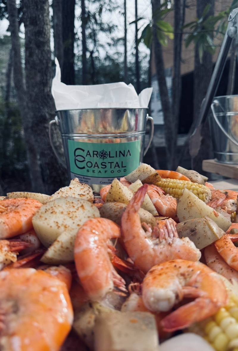 large bowl filled with a variety of seafood